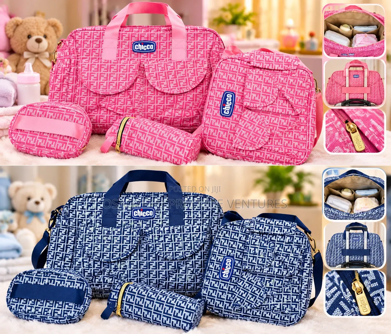 Chicco Multi-Piece Baby Diaper Bag Set