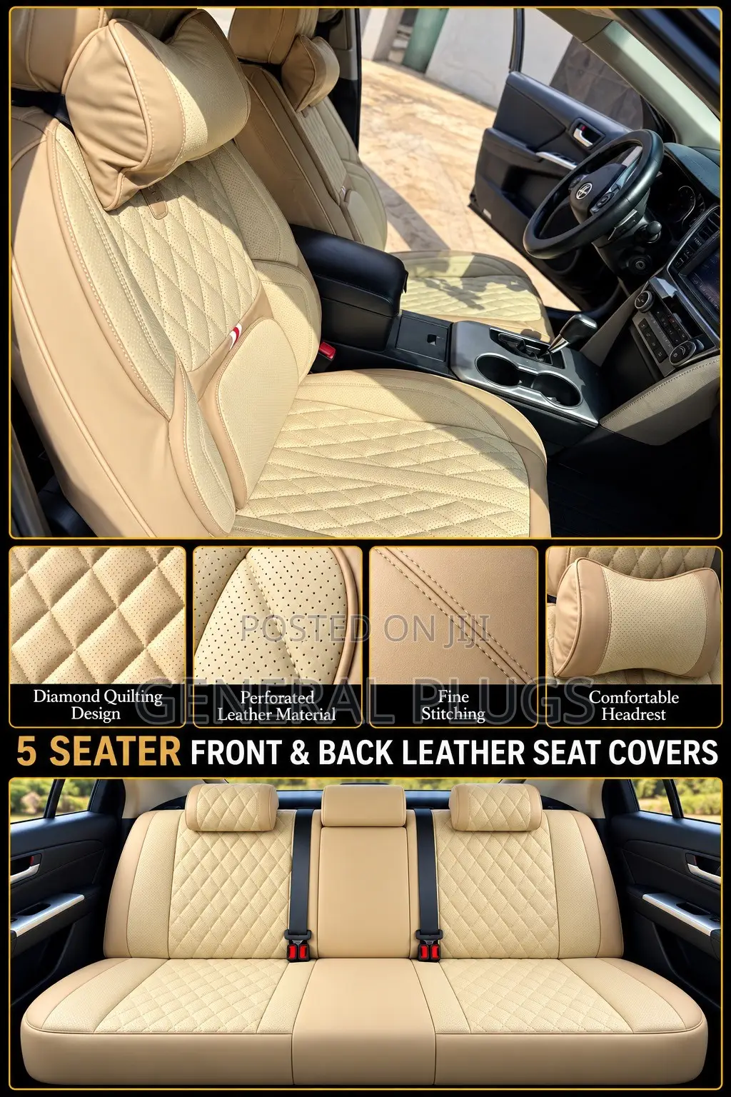 Experience a More Attractive Seating Upgrade ;Front & Back Seat Covers