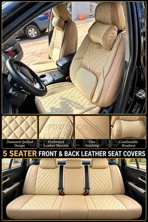 Modern Attractive 5 Seater Genuine Leather Front & Back Car Seat Cover