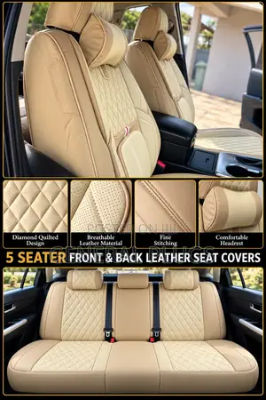 Give Your Vehicle a Distinctive Luxury;Genuine Leather 5 Seater Covers
