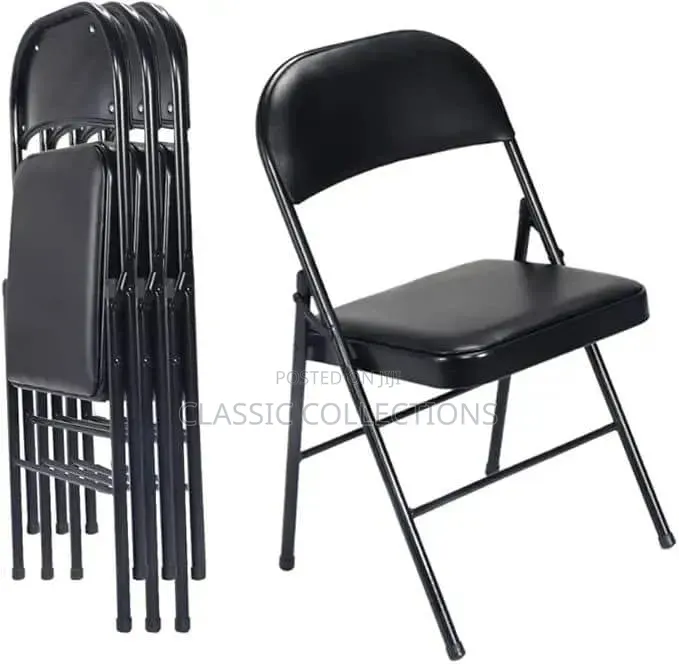 Folding Chair With Padded Seat- Leather