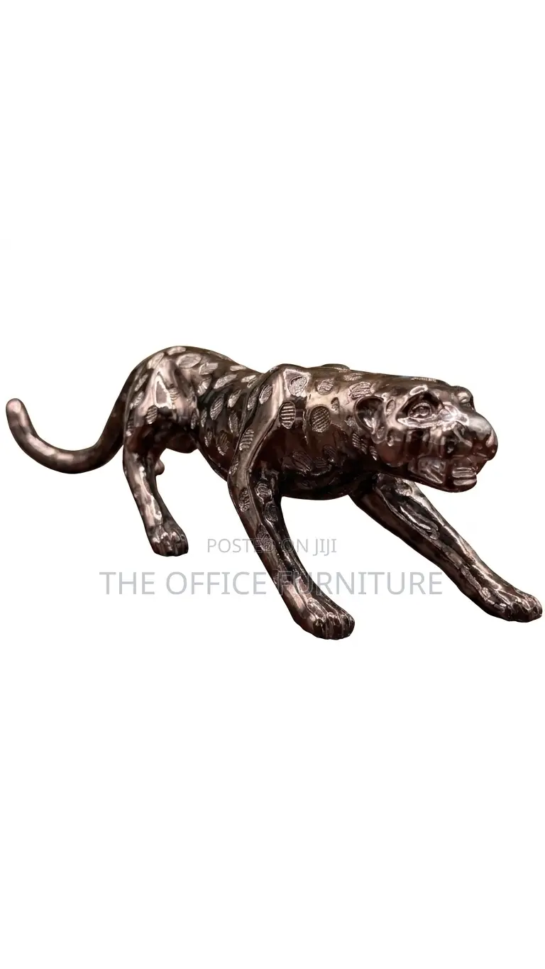 Bronze Leaping Panther Sculpture