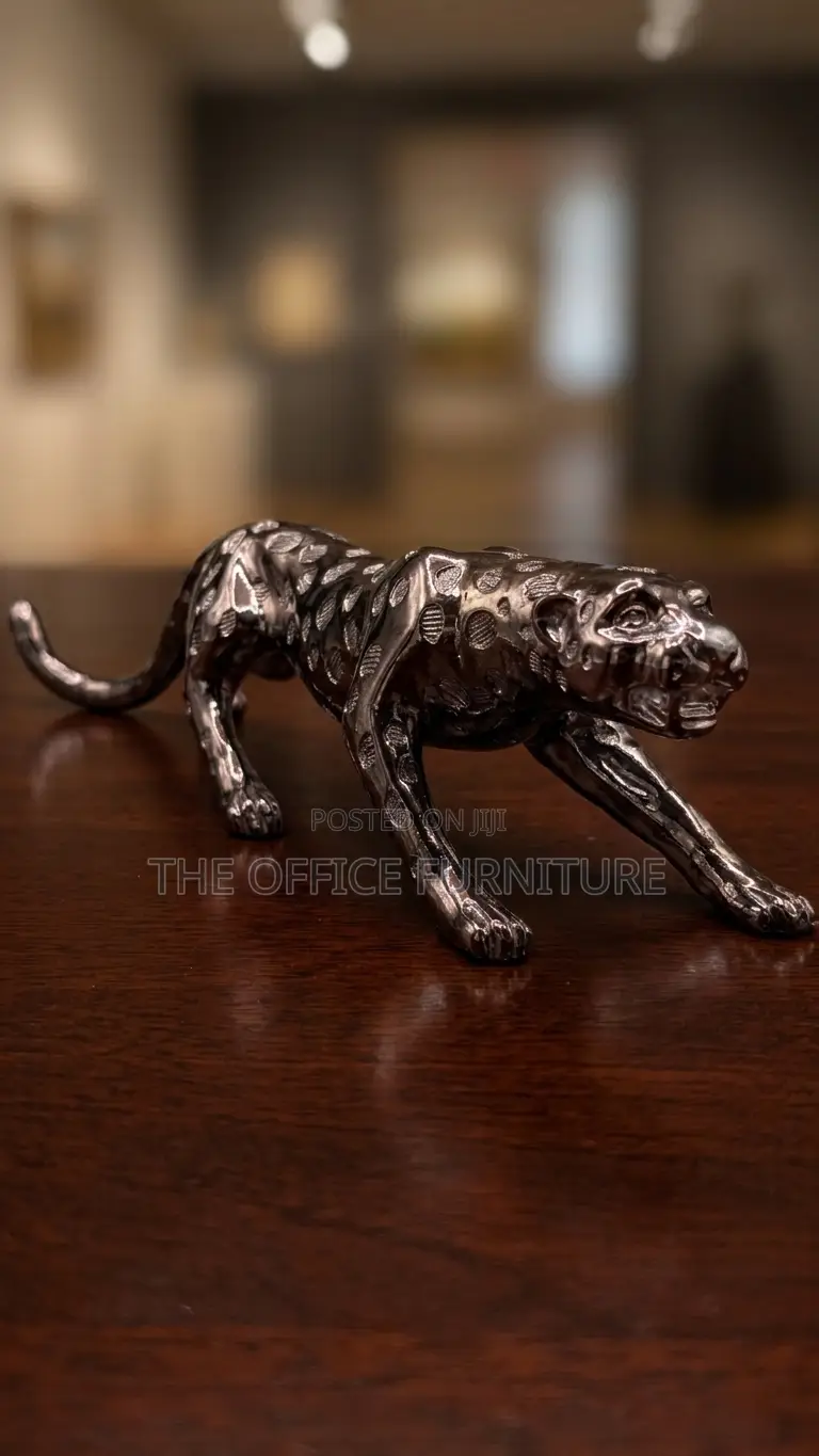 Bronze Leaping Panther Sculpture