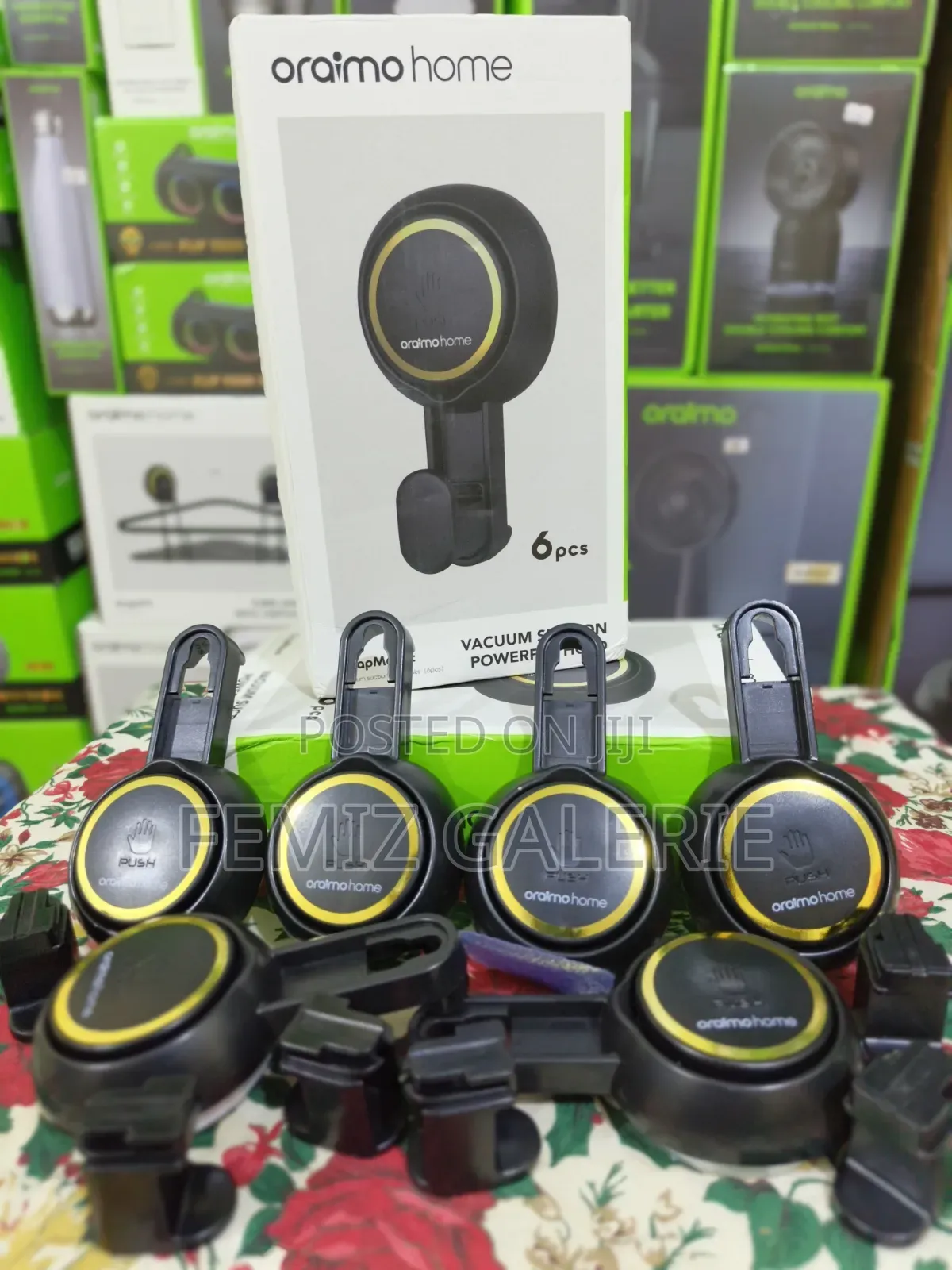 Oraimo SnapMount Easy Install Heavy-Duty Vacuum Suction Cup Hooks-6pcs