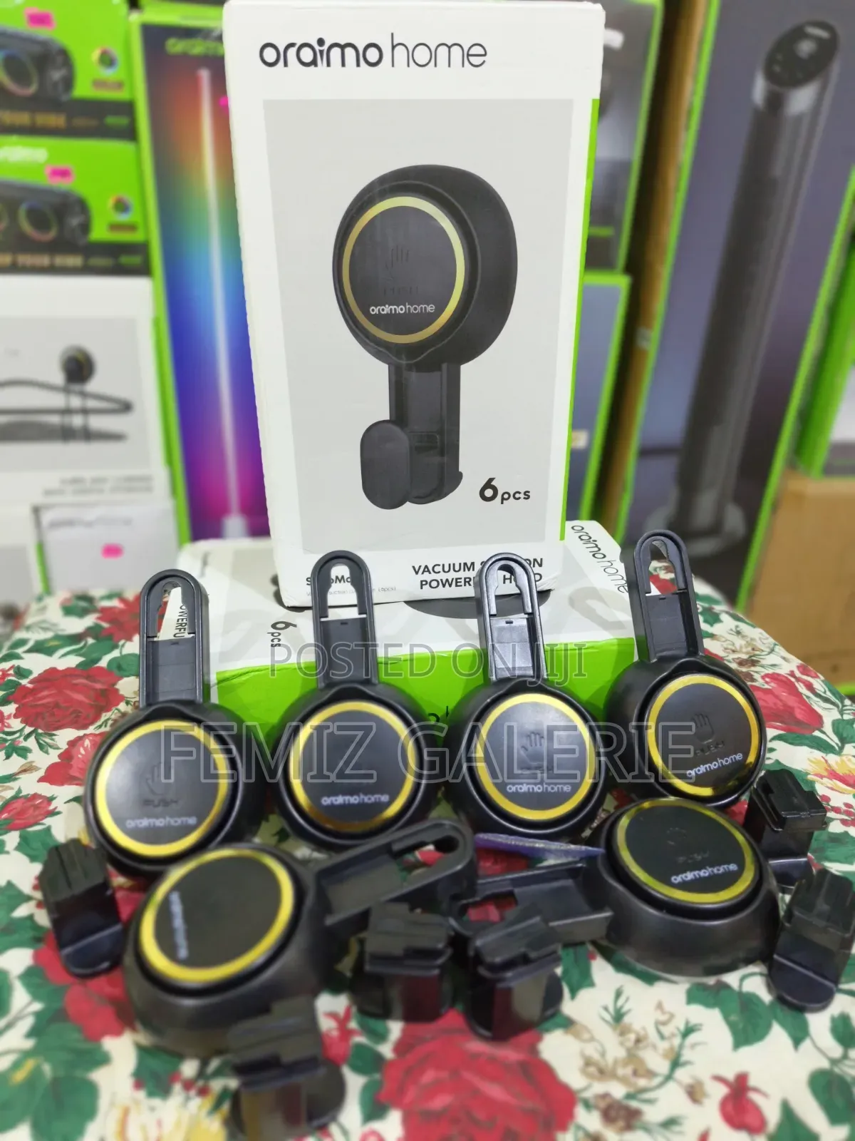 Oraimo SnapMount Easy Install Heavy-Duty Vacuum Suction Cup Hooks-6pcs