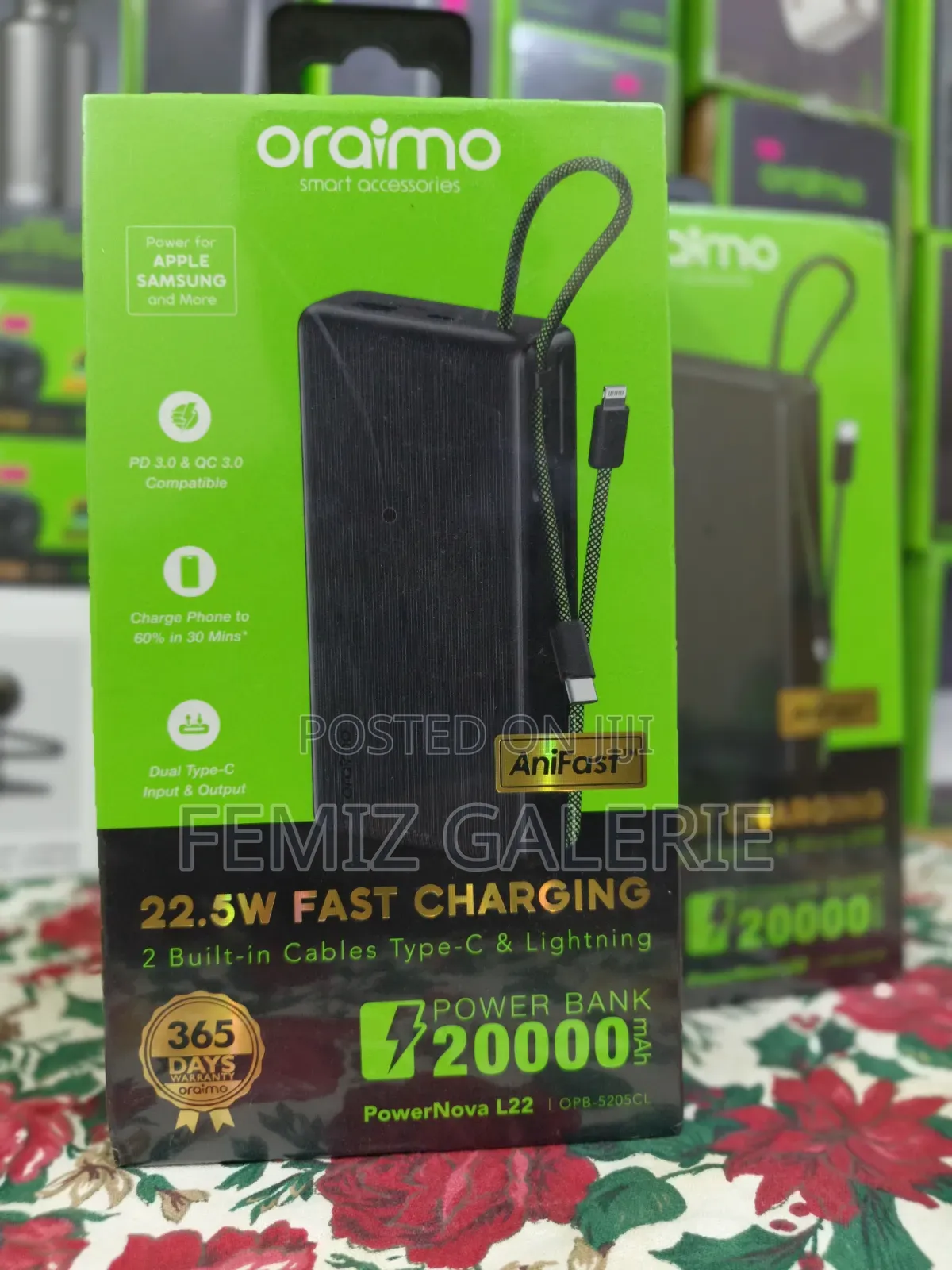 Oraimo PowerNova L22 20000mAh Power Bank