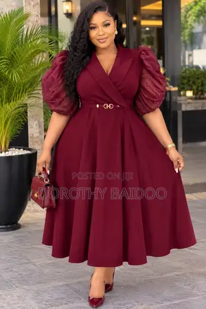 Wine Dress for Ladies