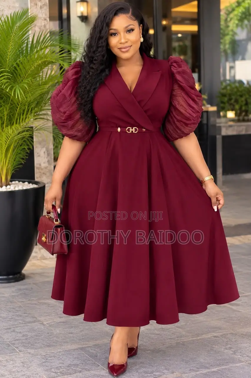 Wine Dress for Ladies