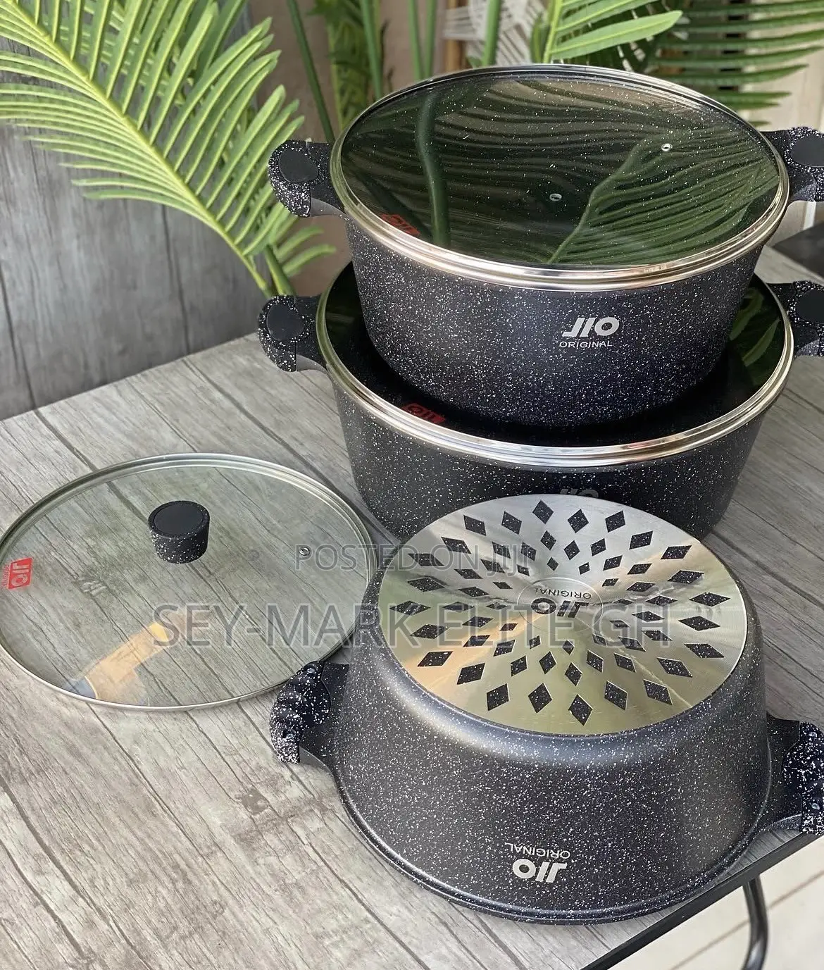 3 Set JLO Granite Nonstick Cookware (Big Sizes)
