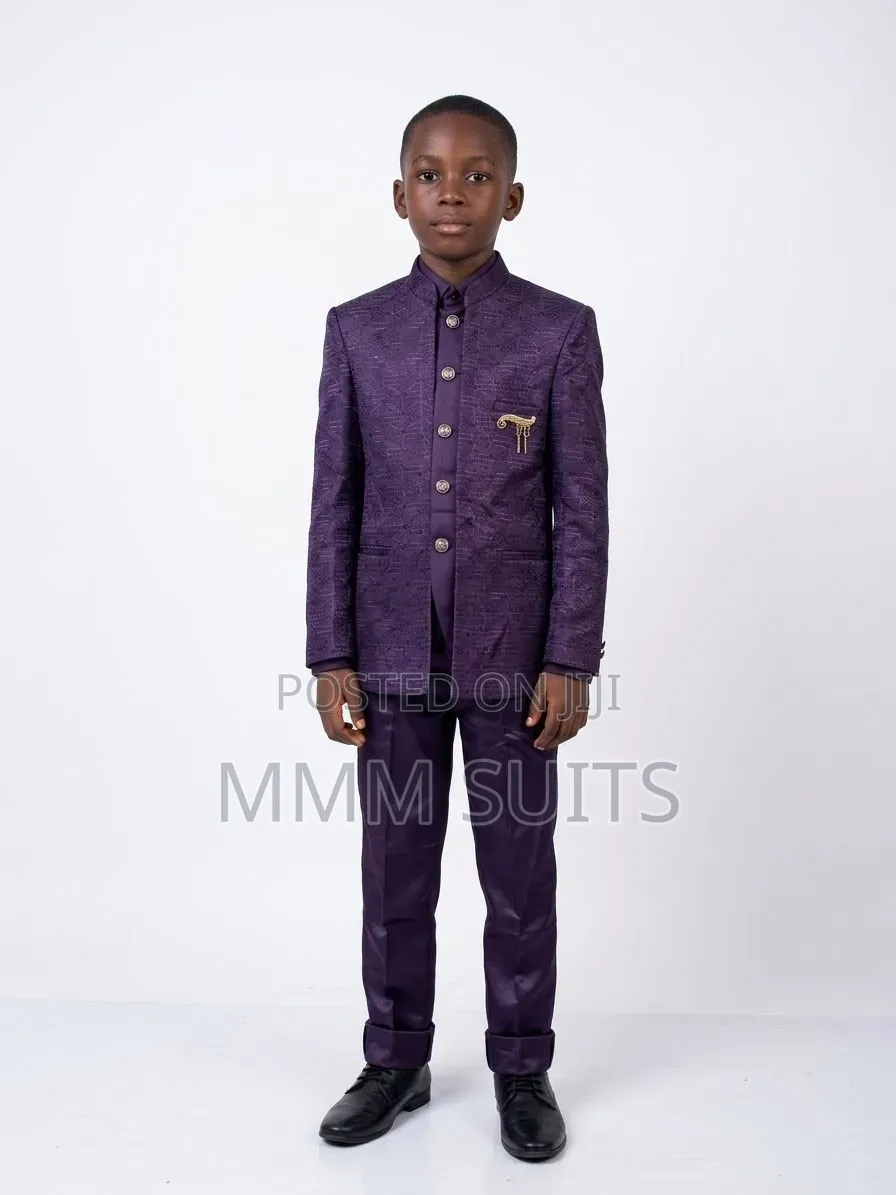 Quality 2-Piece Political Children Boys Suit Available in Mauve