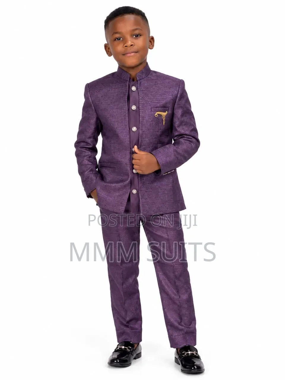 Quality 2-Piece Political Children Boys Suit Available in Mauve