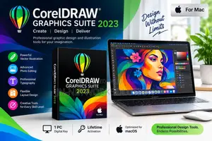 CorelDRAW Graphics Suite 2023 for MAC for 1pc Digital Key Lifetime