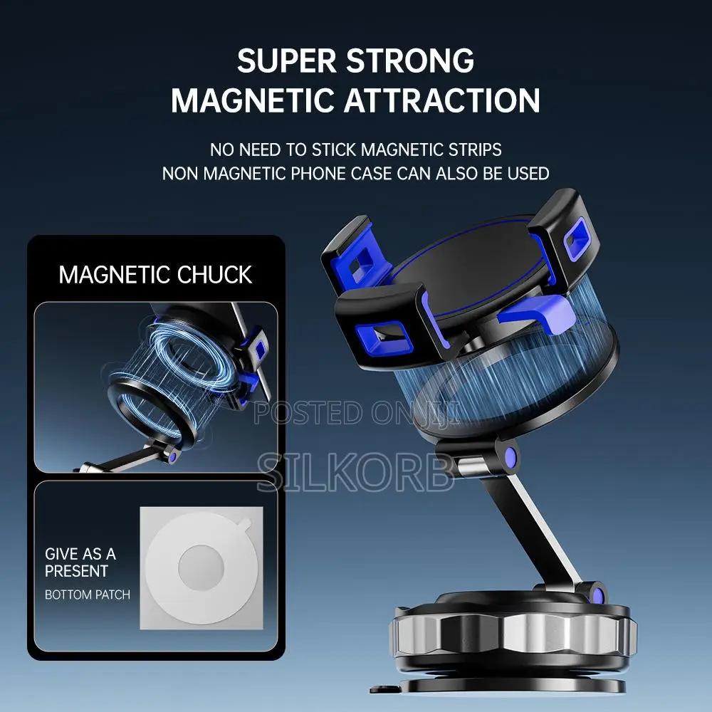 2-in-1 Rotating Magnetic + Adjustable Grip Holster Twist Suction