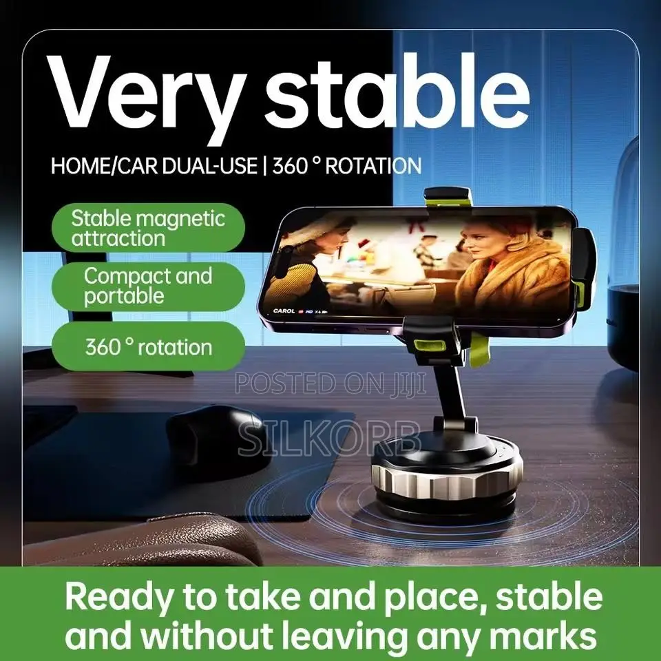 2-in-1 Rotating Magnetic + Adjustable Grip Holster Twist Suction