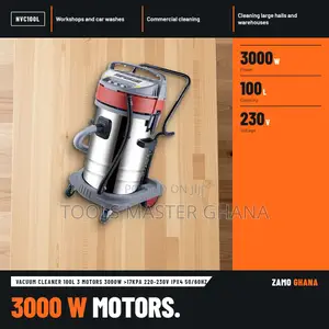 Vacuum Cleaner 100L 3 Motors 3000W >17Kpa 220-230v Ipx4 50/6 - NVC100L