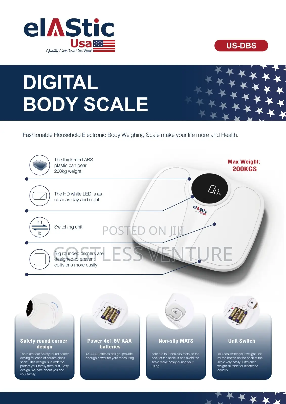 Elastic Digital Body Scale