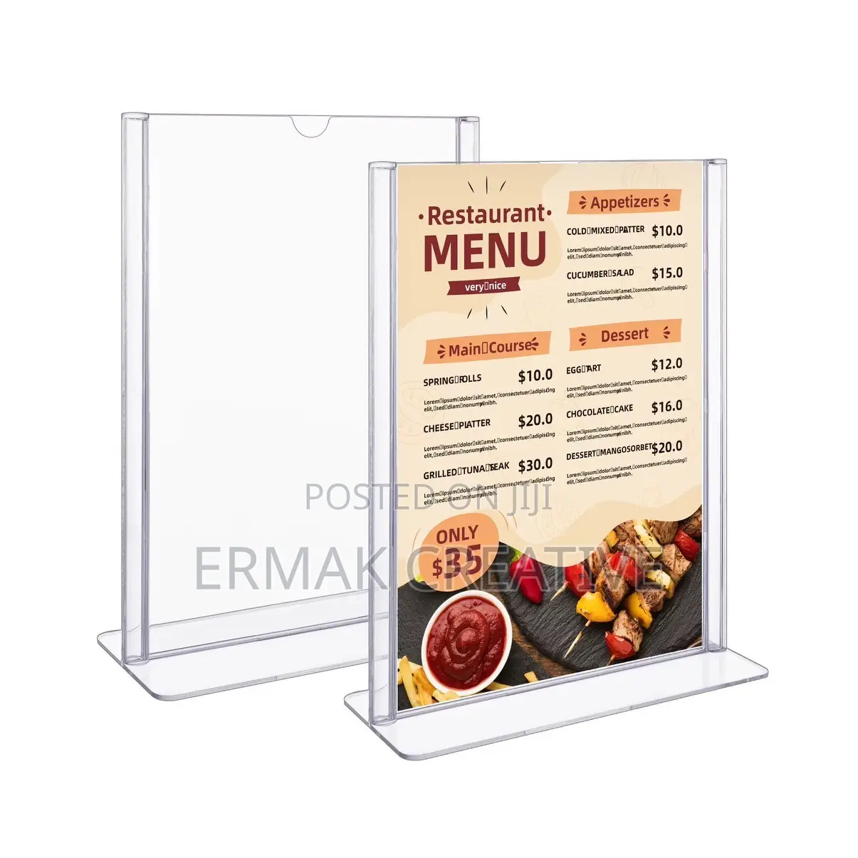 A5 Acrylic Table Display MOQ 20