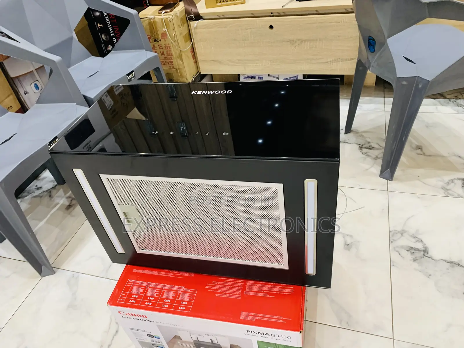 Kenwood Heat Extractor 60cm Black Inbuilt In