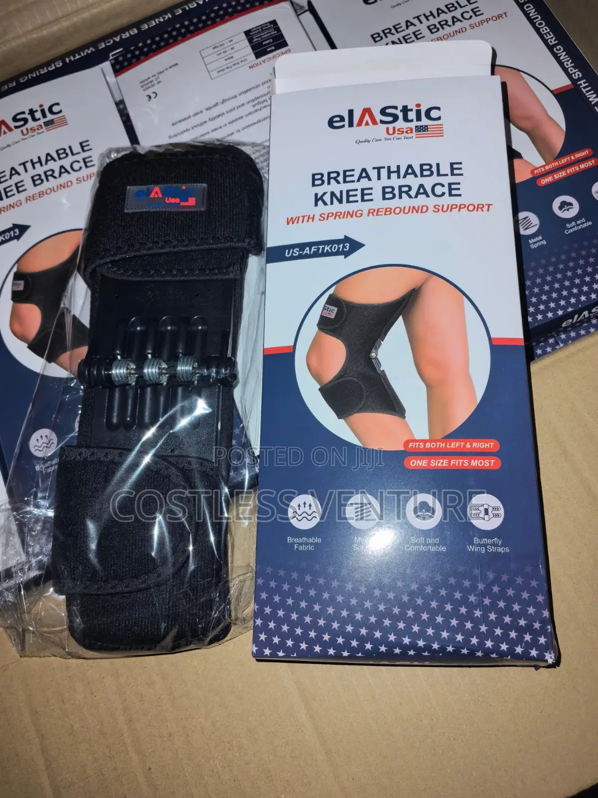 Elastic Breathable Knee Brace With Spring Rebound Support