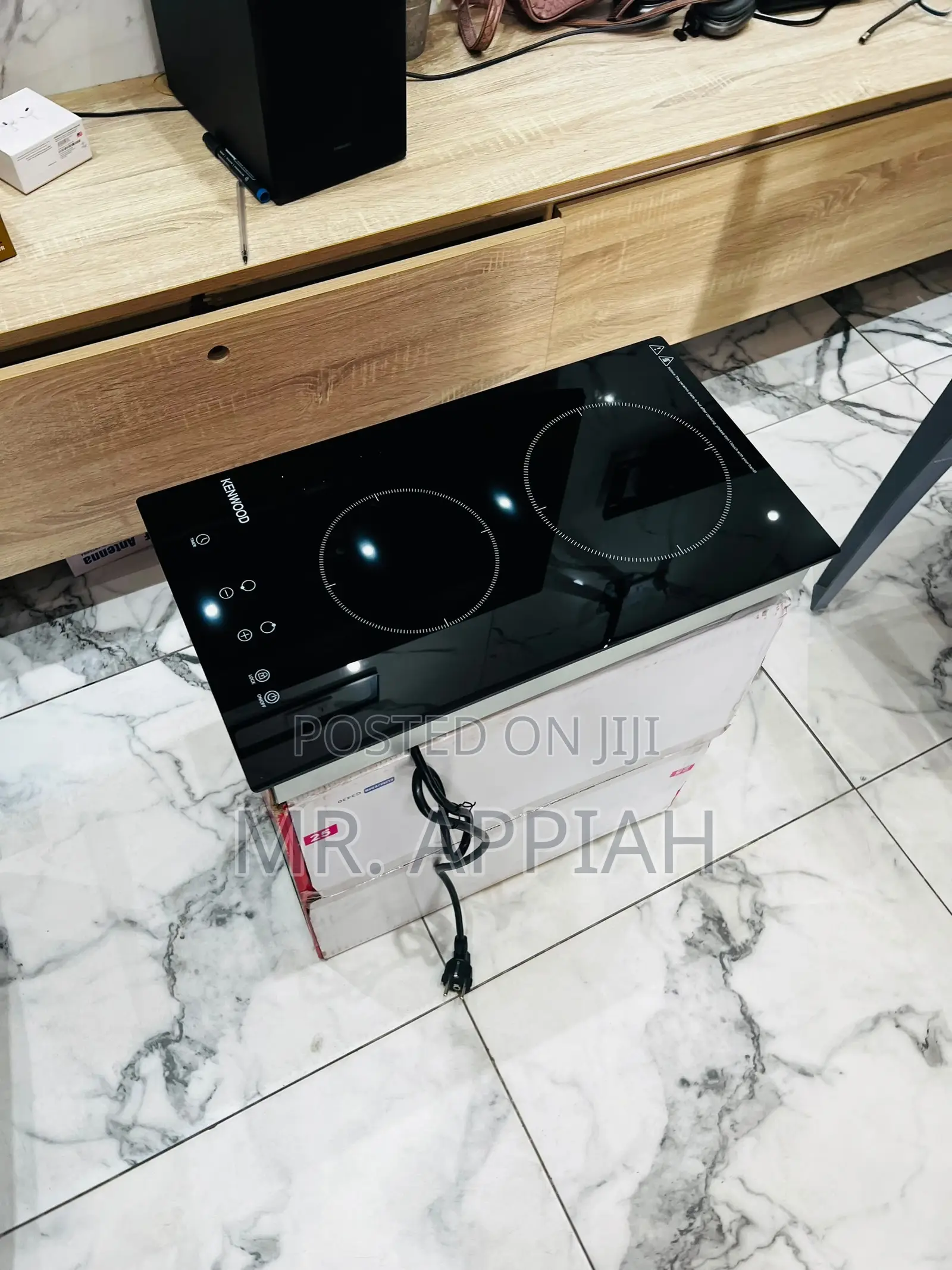 Tempered Glasd Kenwood 2 Electric Cooktop(Black)