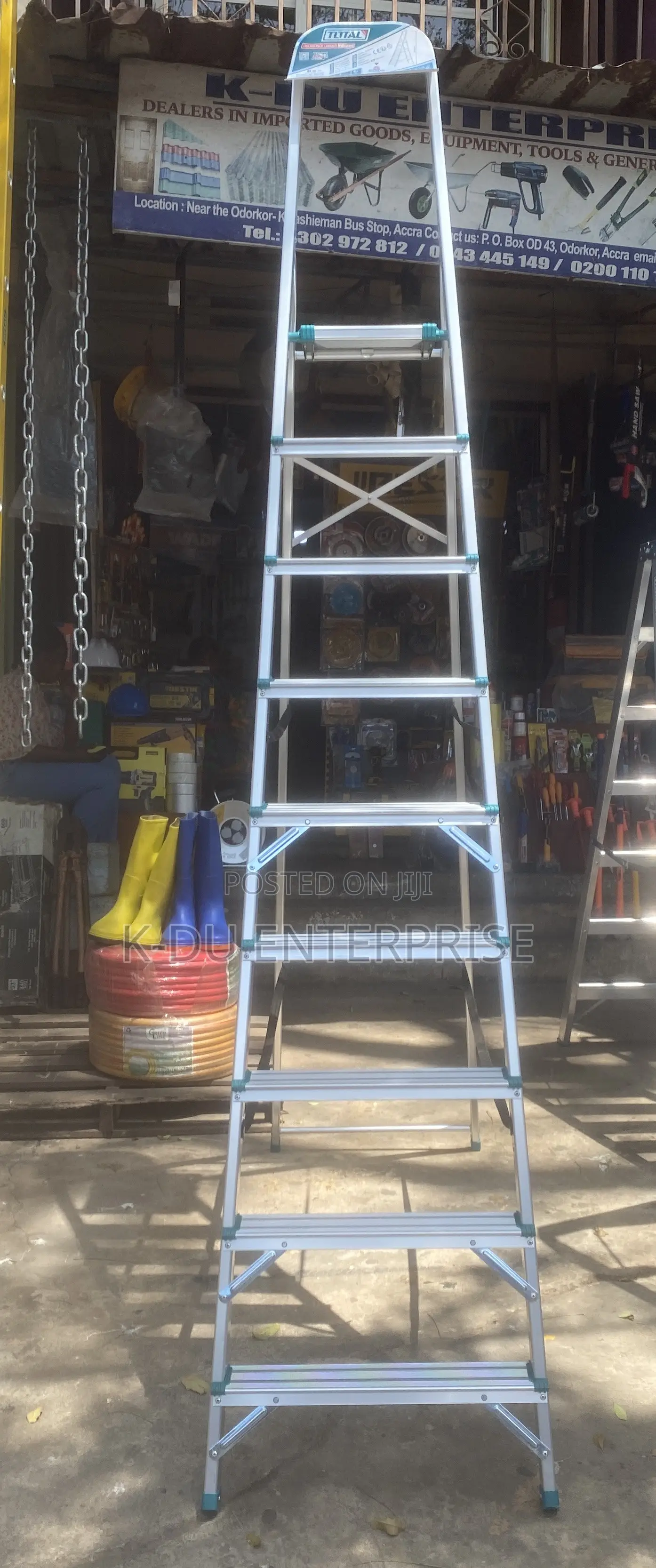 Total Aluminum a-Shaped Ladder 9steps