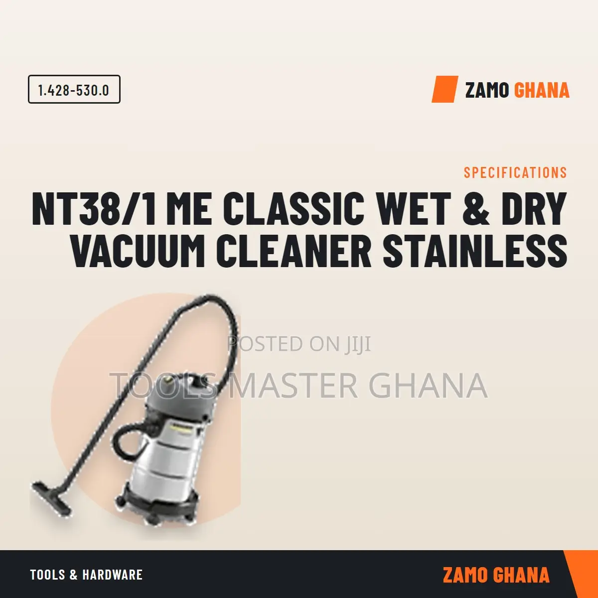 Nt38/1 Me Classic Wet & Dry Vacuum Cleaner Stainless - 1.428-530.0