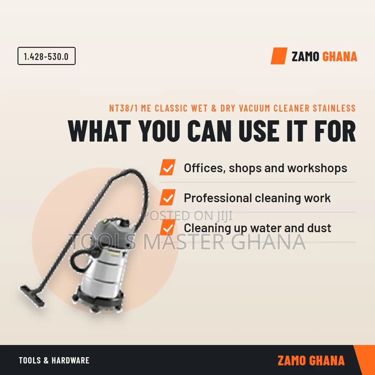Nt38/1 Me Classic Wet & Dry Vacuum Cleaner Stainless - 1.428-530.0