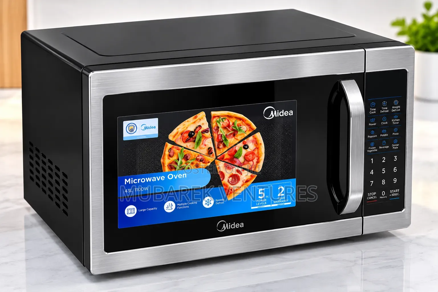 Midea Black 30l Solo Inverter Microwave
