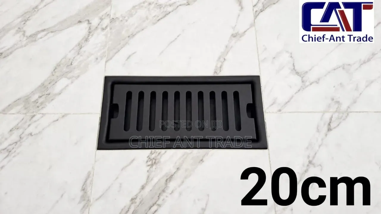 Black Floor Drain 20cm Hp1304b