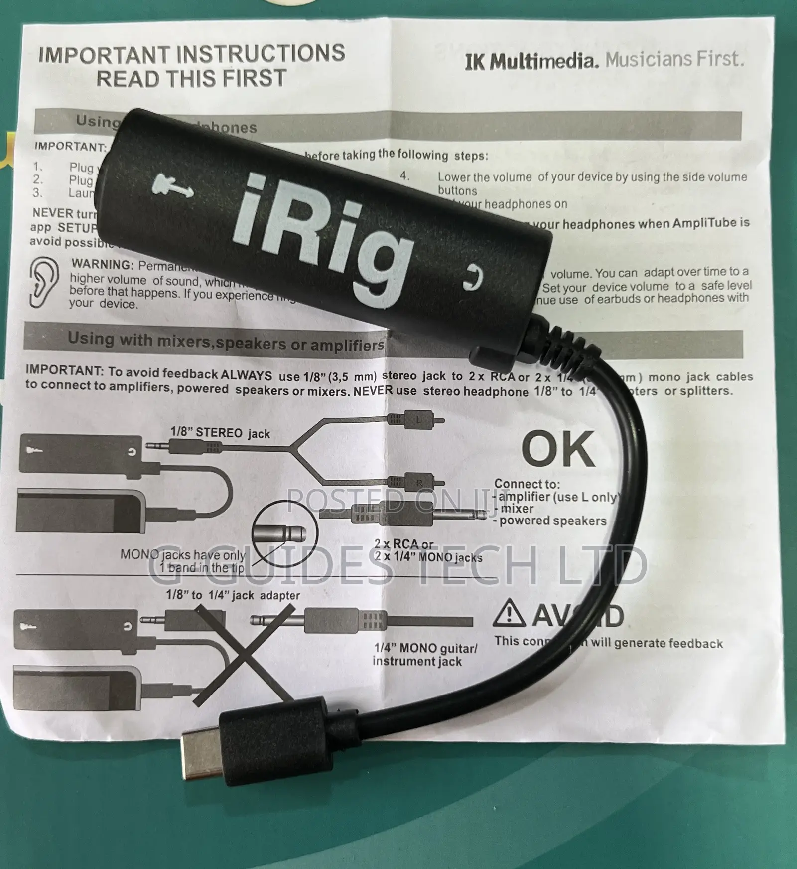 iRig Type-C Mobile Audio Adapter