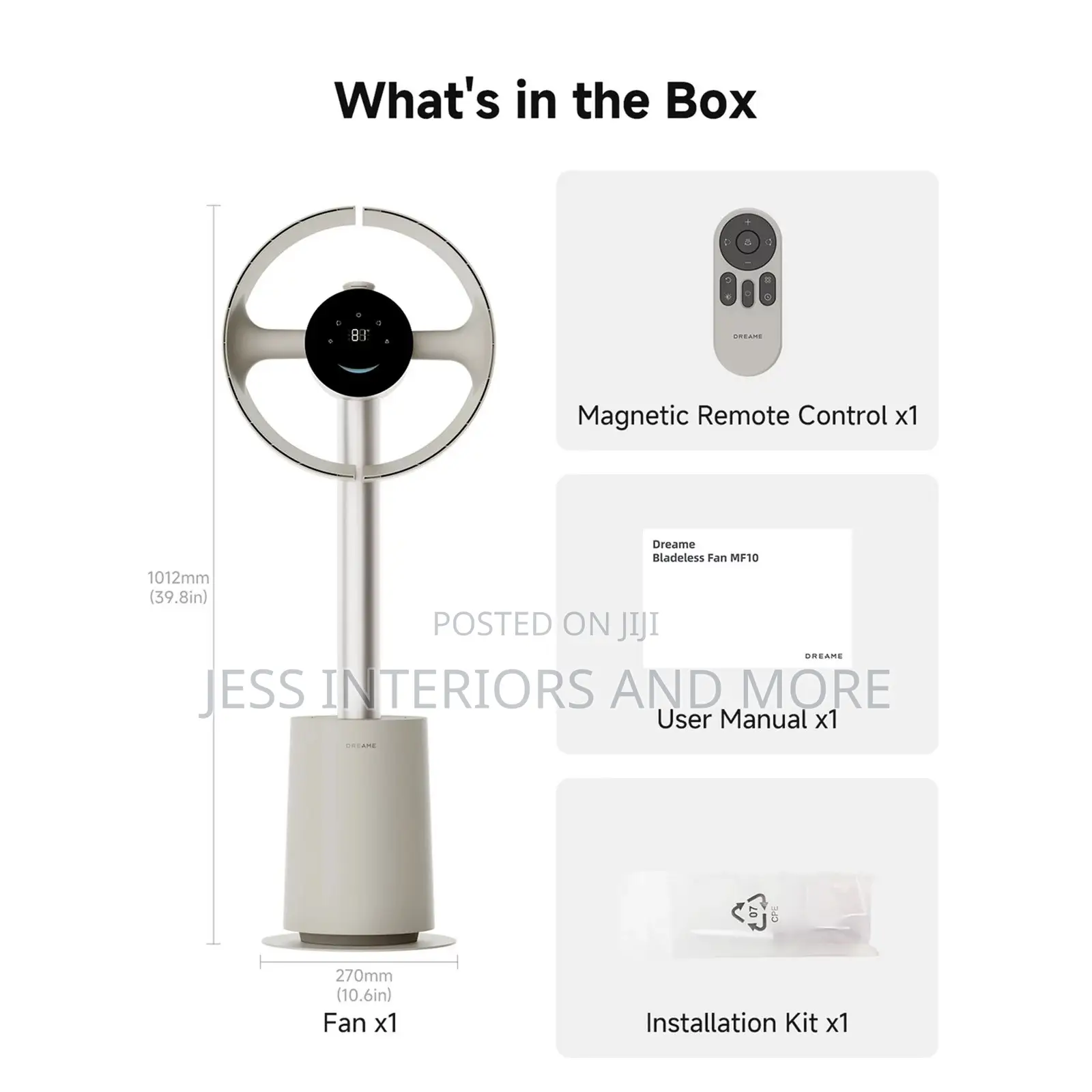 Bladeless Tower Fan (Dreame MF10 Beige)