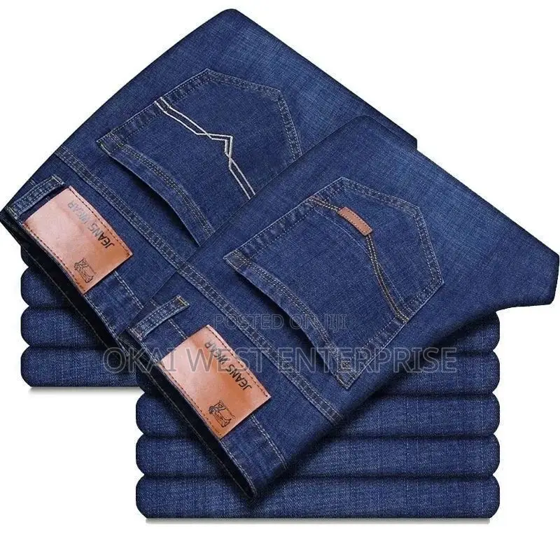 Summer Men's Straight Loose Fit Casual Jeans Trousers