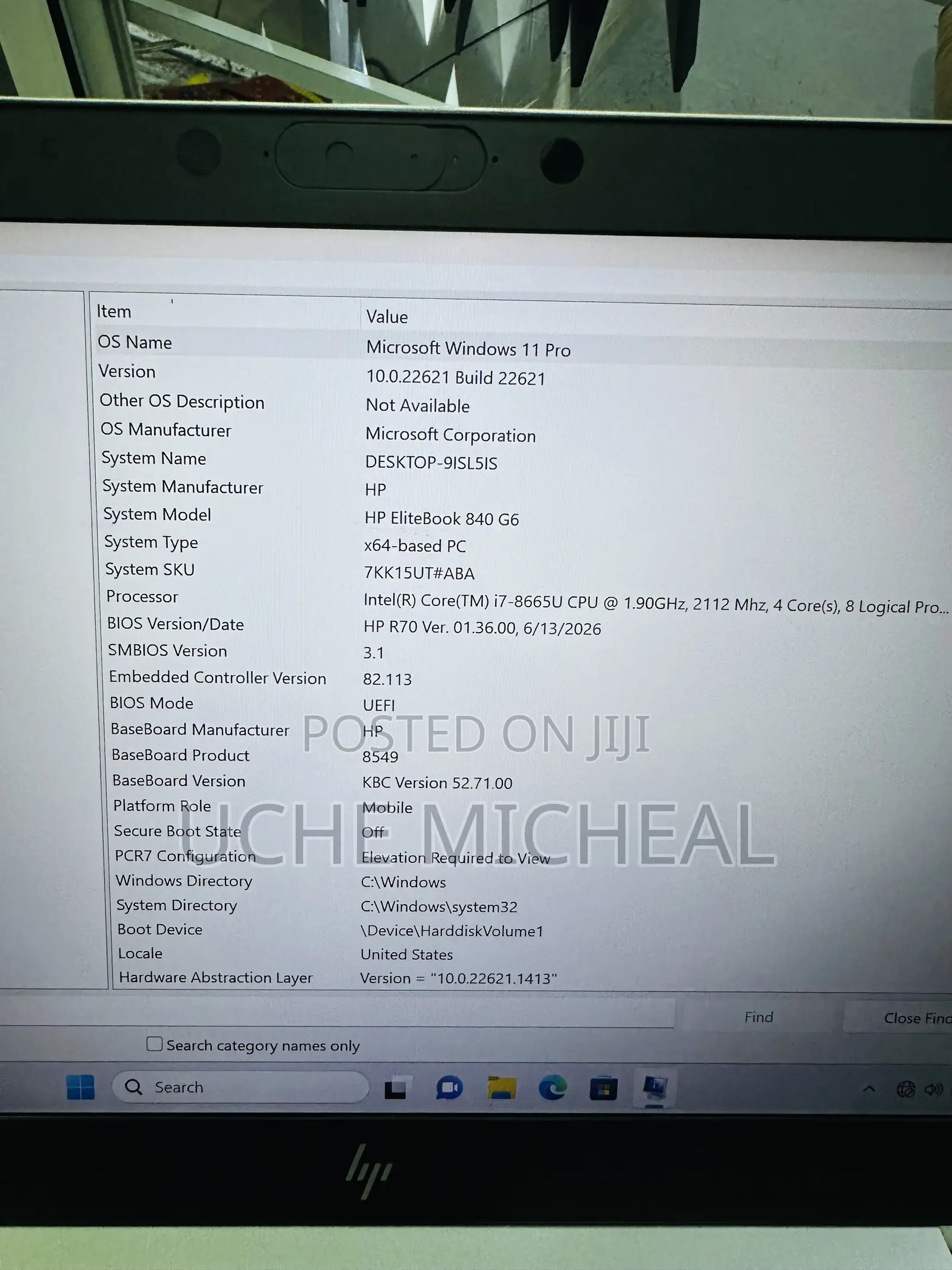 Laptop HP EliteBook 840 G6 16GB Intel Core i7 SSD 256GB