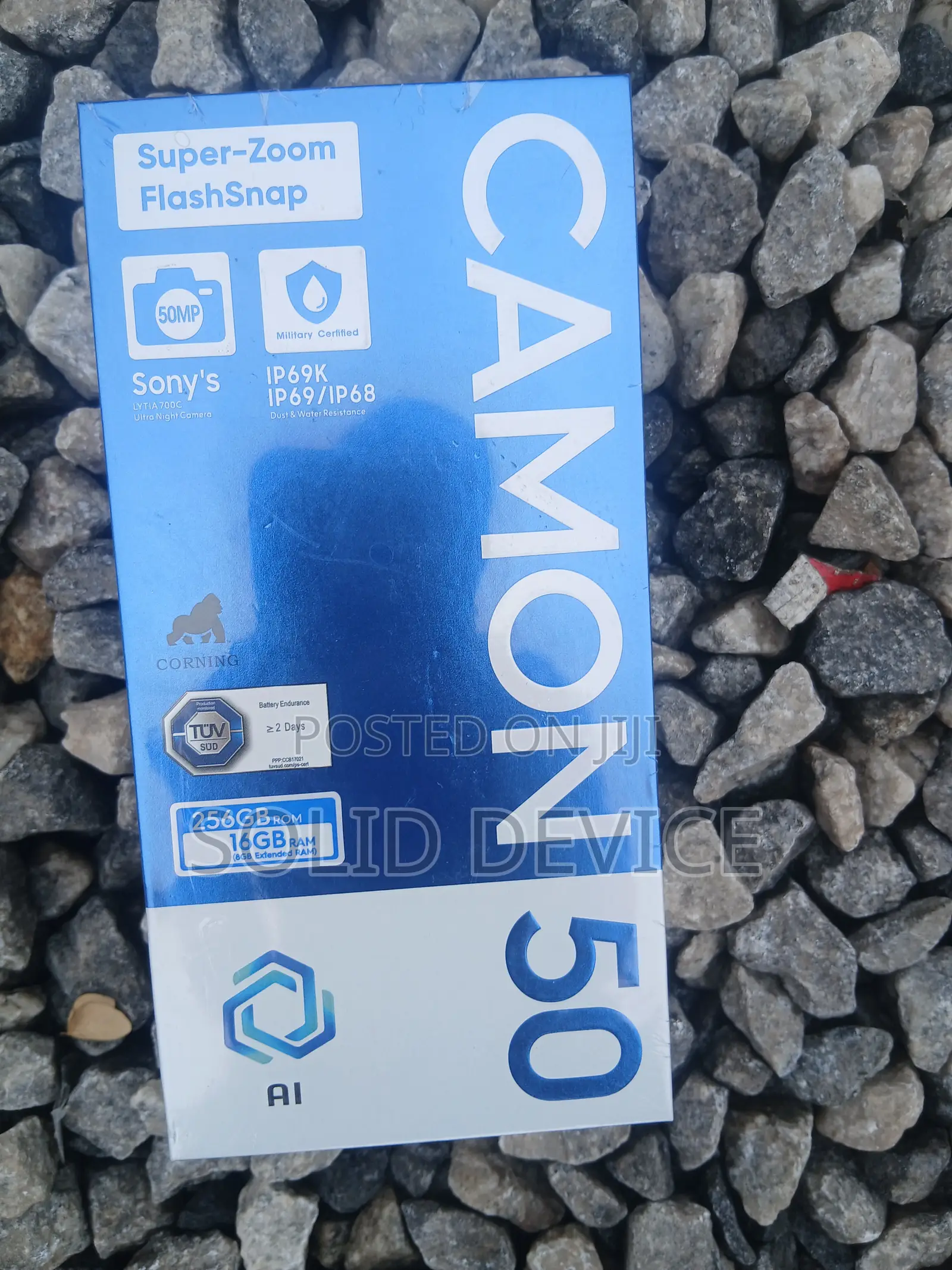 New Tecno Camon 50 256 GB Black