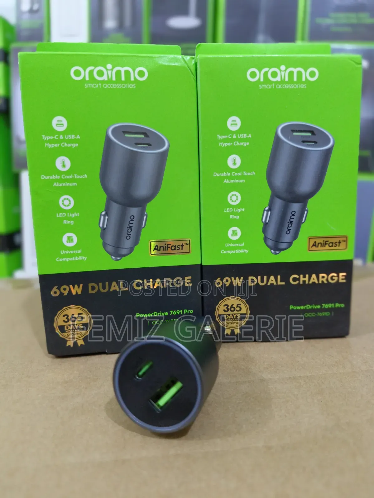 Oraimo PowerDrive Pro 69W Dual Super Fast Car Charger