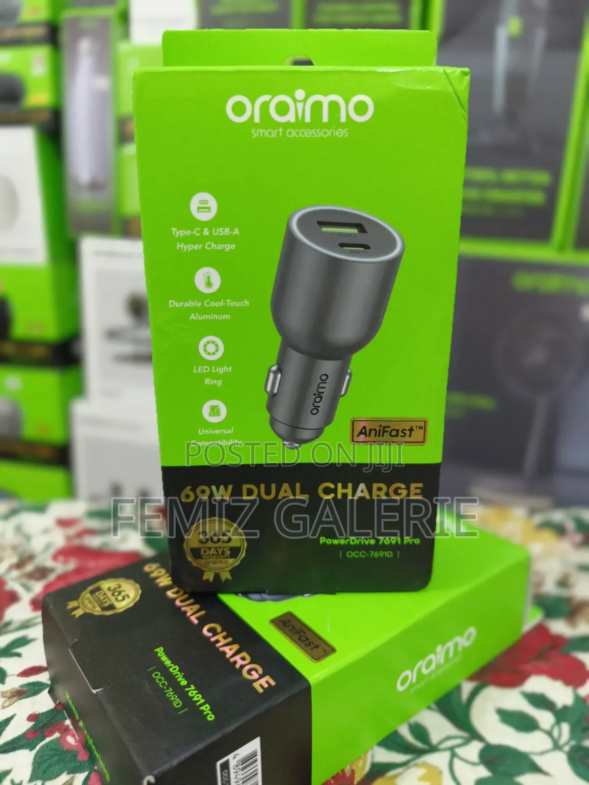Oraimo PowerDrive Pro 69W Dual Super Fast Car Charger
