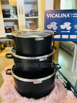 3 Set Large Granite Cookware Set