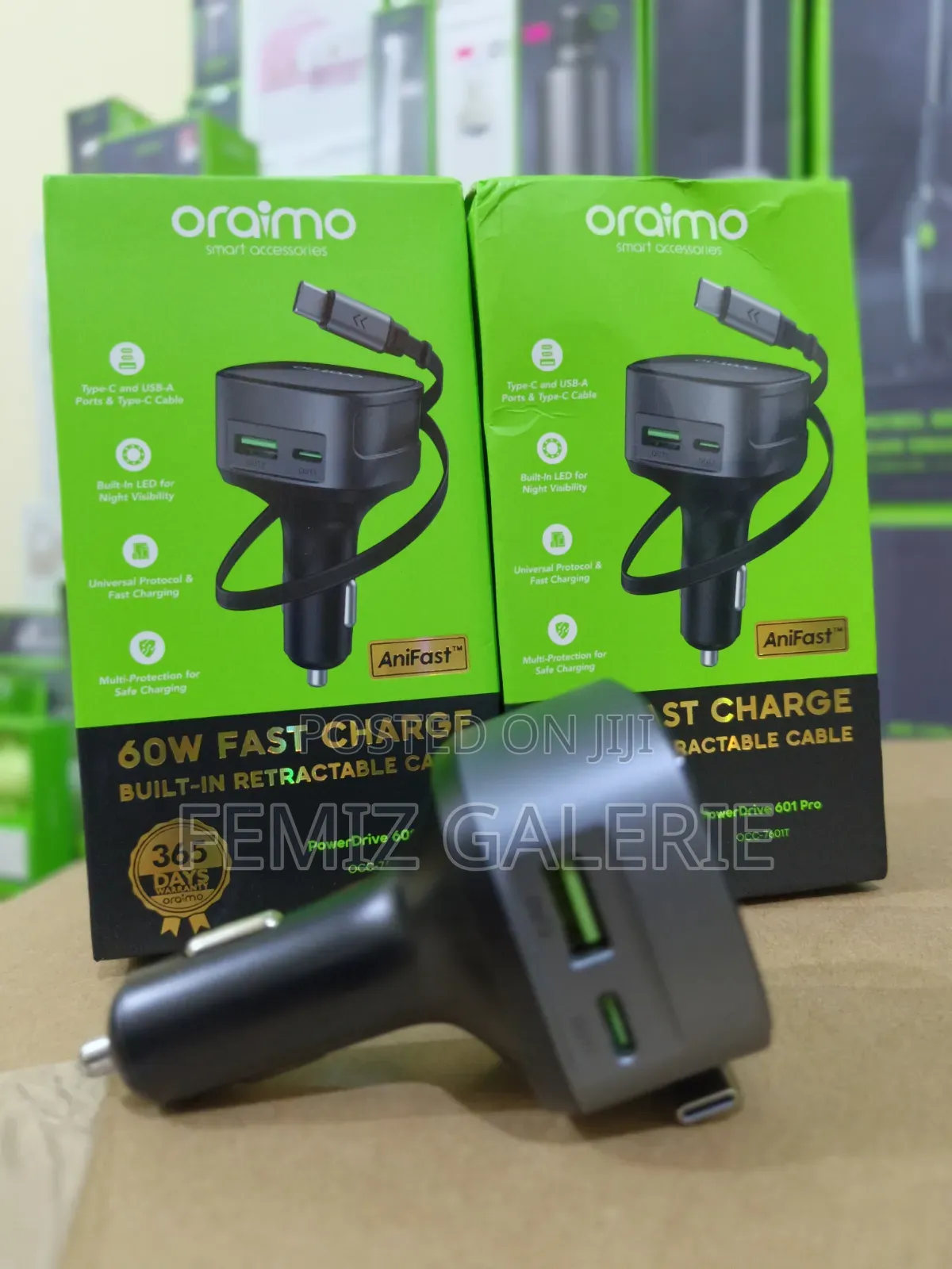 Oraimo PowerDrive 60W Fast Charge Car Charger