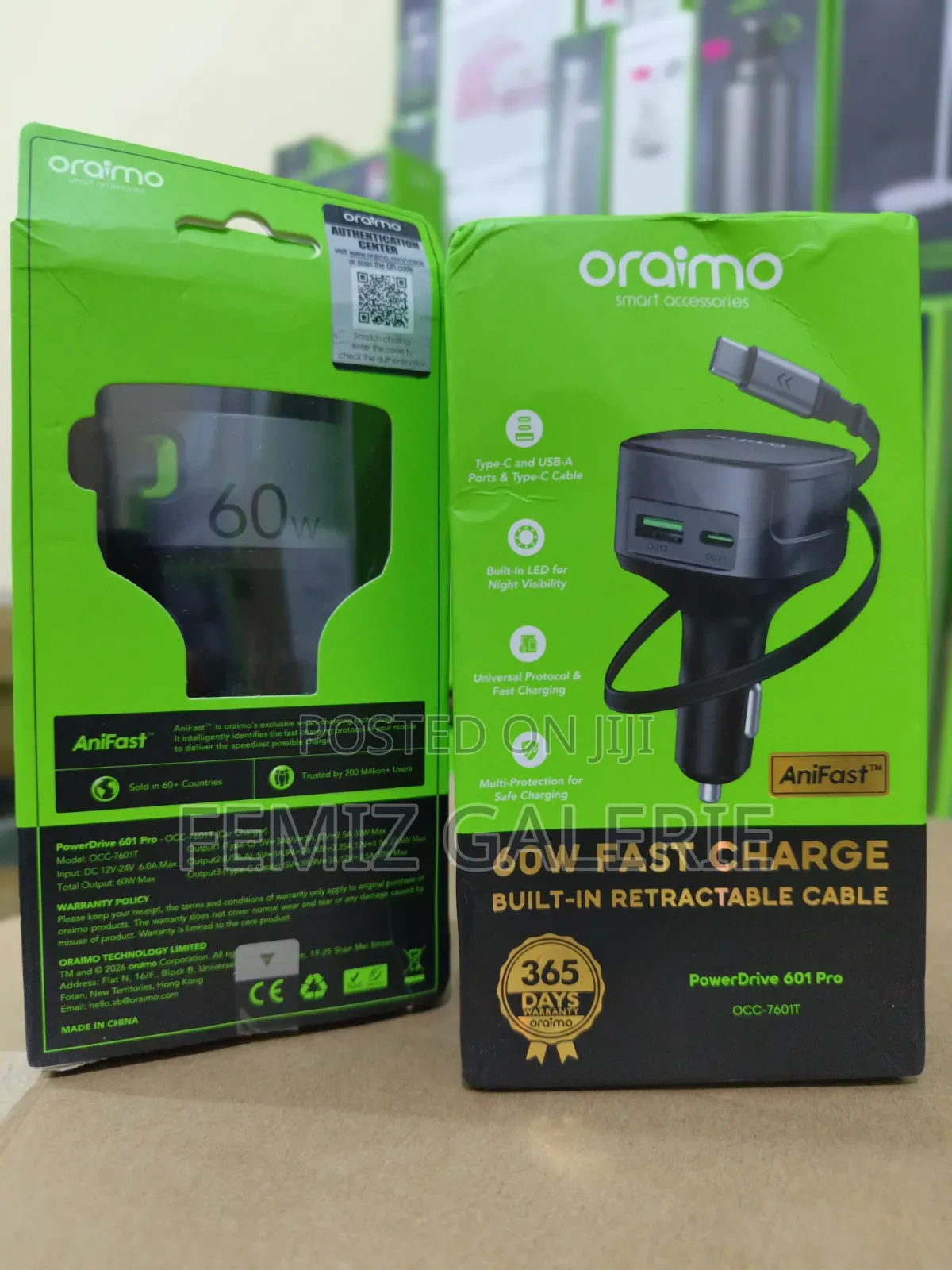 Oraimo PowerDrive 60W Fast Charge Car Charger