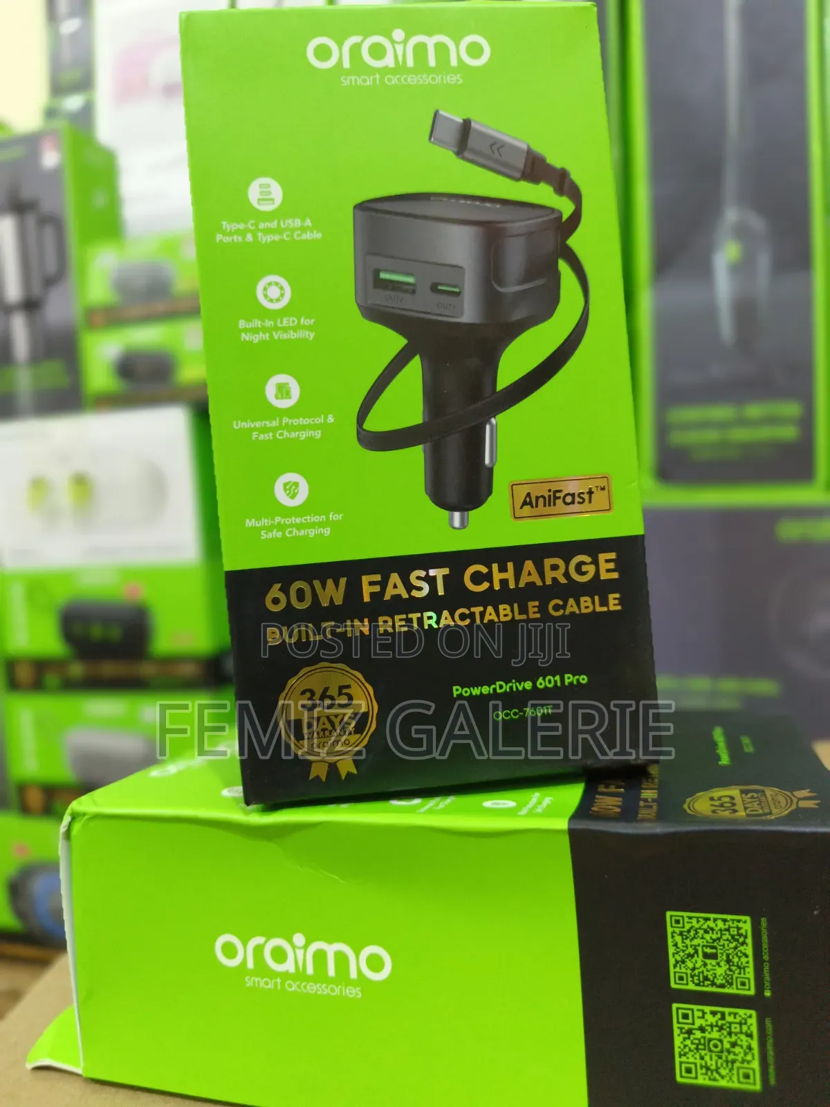 Oraimo PowerDrive 60W Fast Charge Car Charger