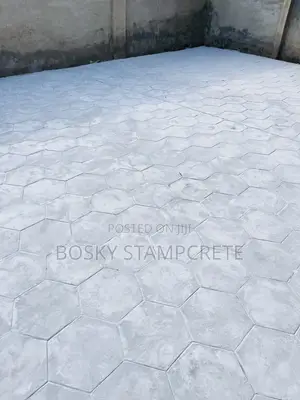 Hexagonal Stamped Concrete