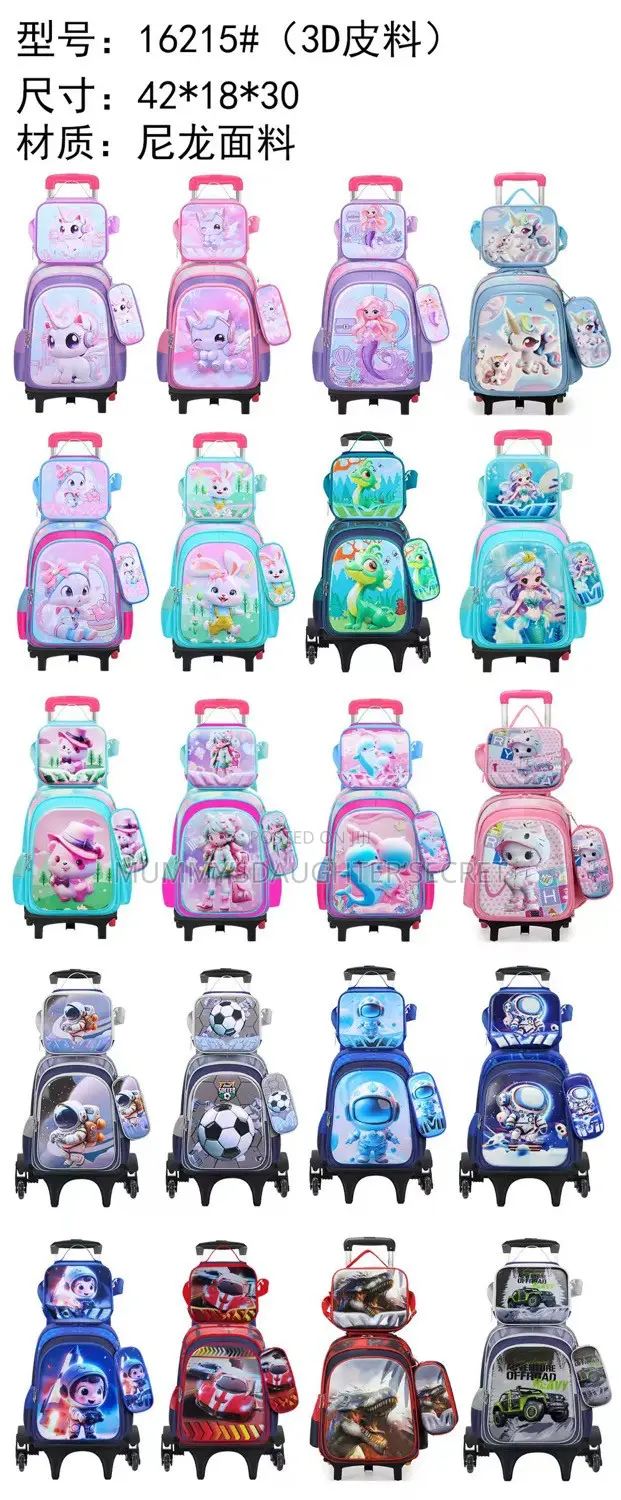 3 Sets School Bag With Trolley ( Kumasi & Accra)