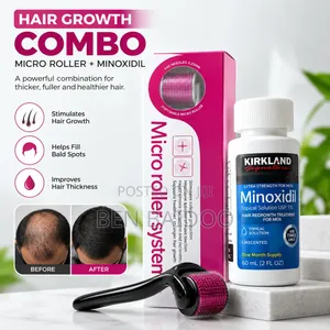 Kirkland Minoxidil+Derma Roller (Healthier Hair&Beard Growth)