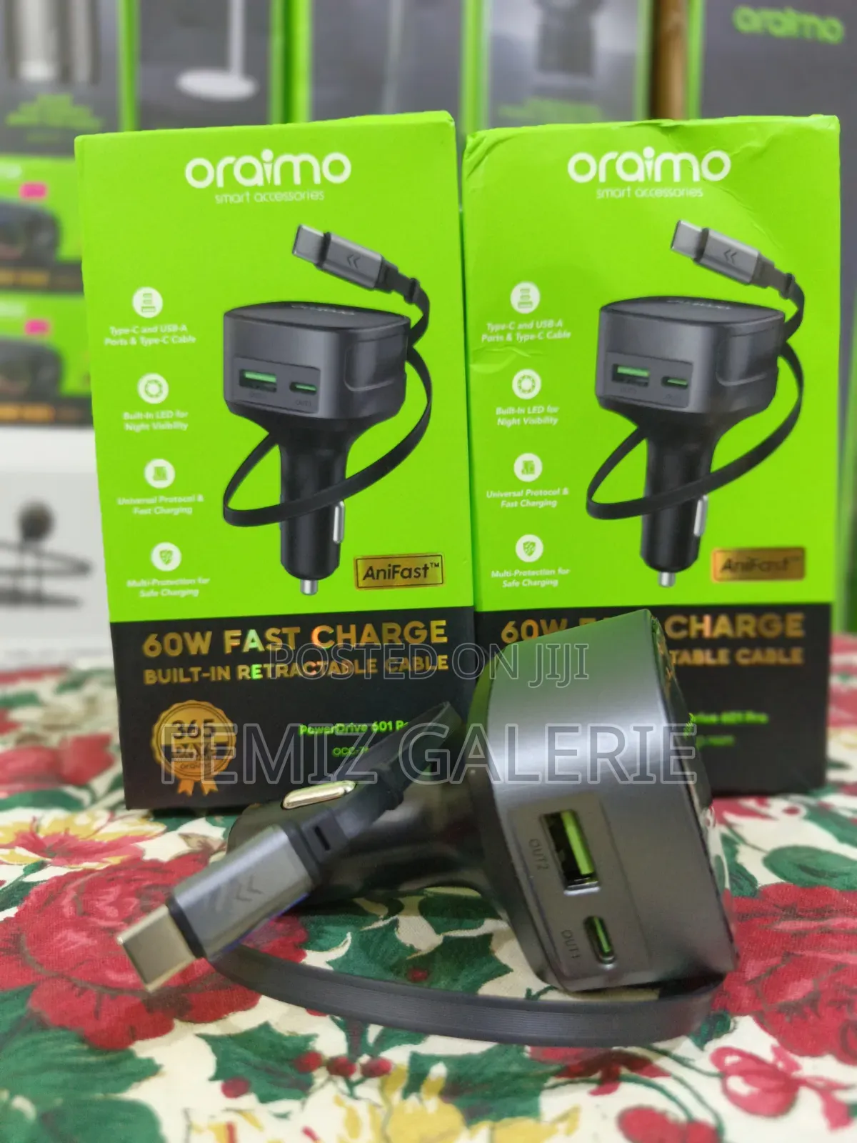 Oraimo PowerDrive 60W Fast Charge Car Charger