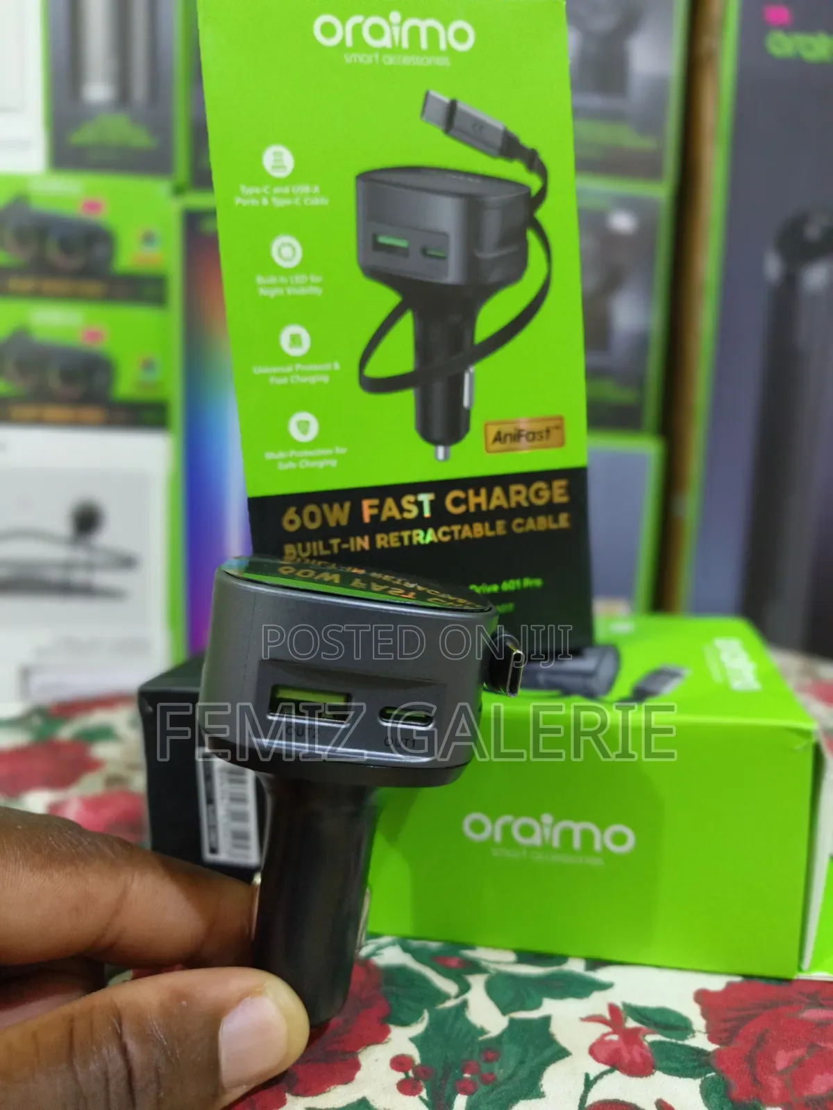 Oraimo PowerDrive 60W Fast Charge Car Charger