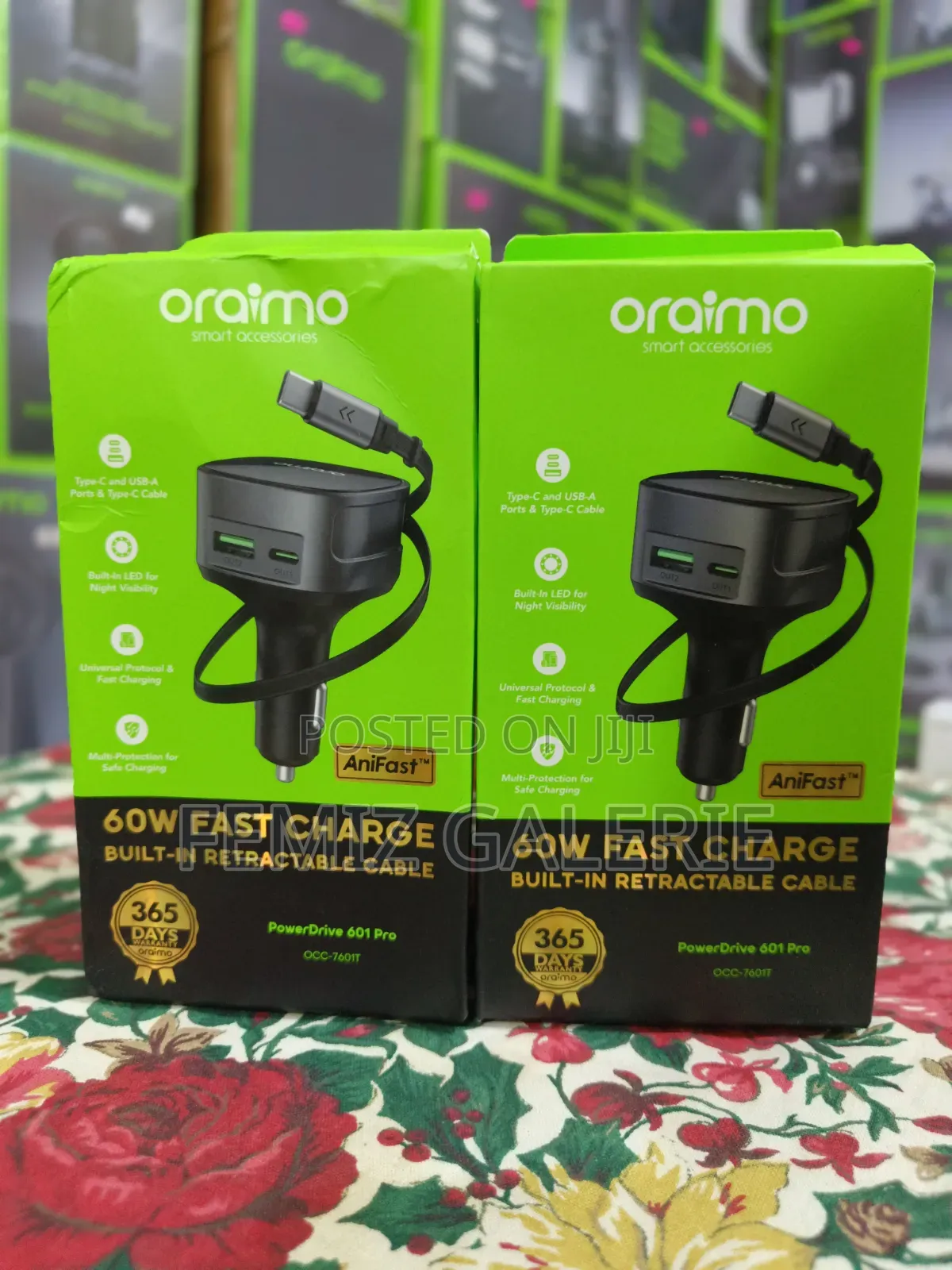 Oraimo PowerDrive 60W Fast Charge Car Charger