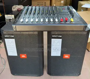 Pair of JBL SRX712M 12-Inch Two-Way Paired With a Power Amplifier