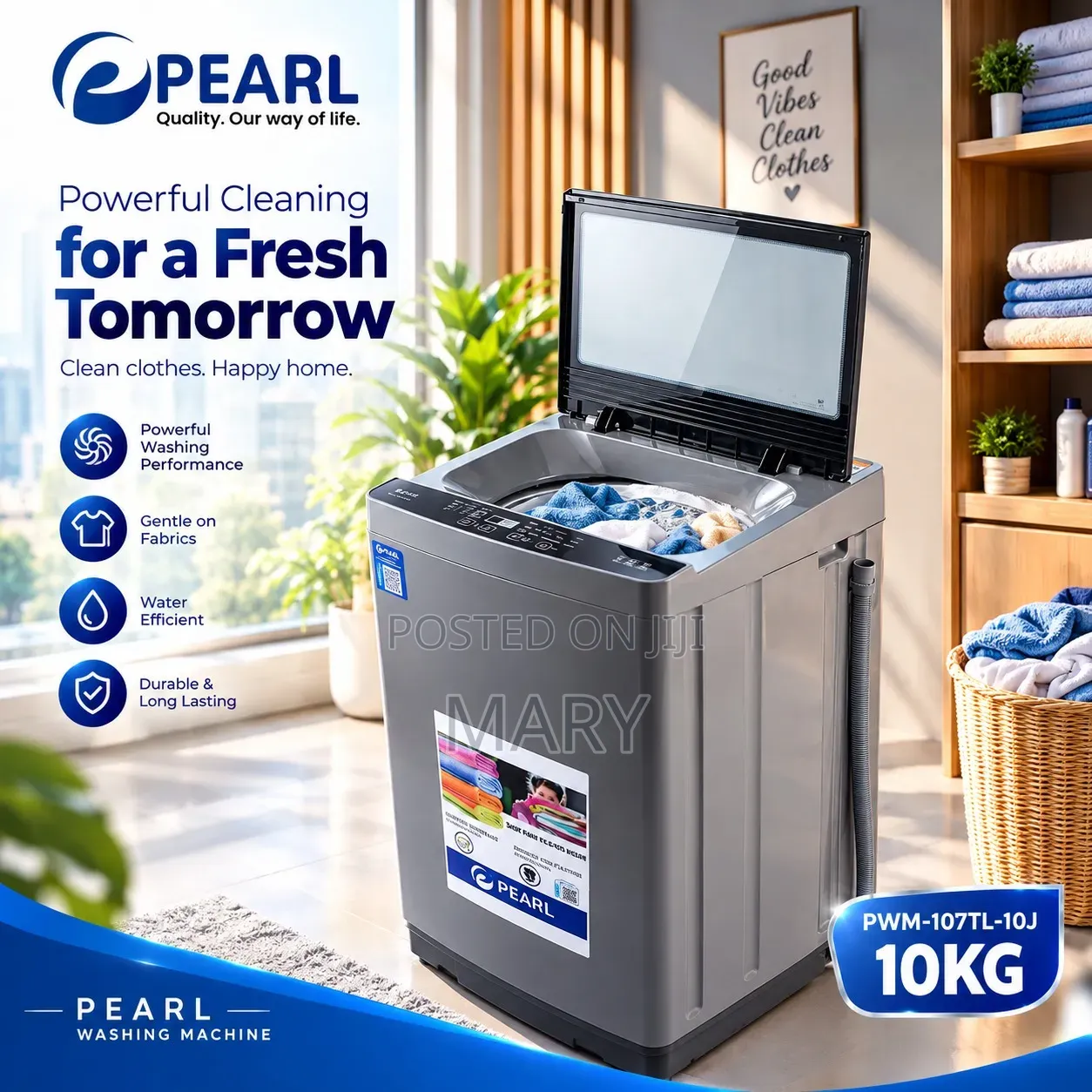 Pearl 12kg and 10kg Fully Automatic Top Load Washing Machine