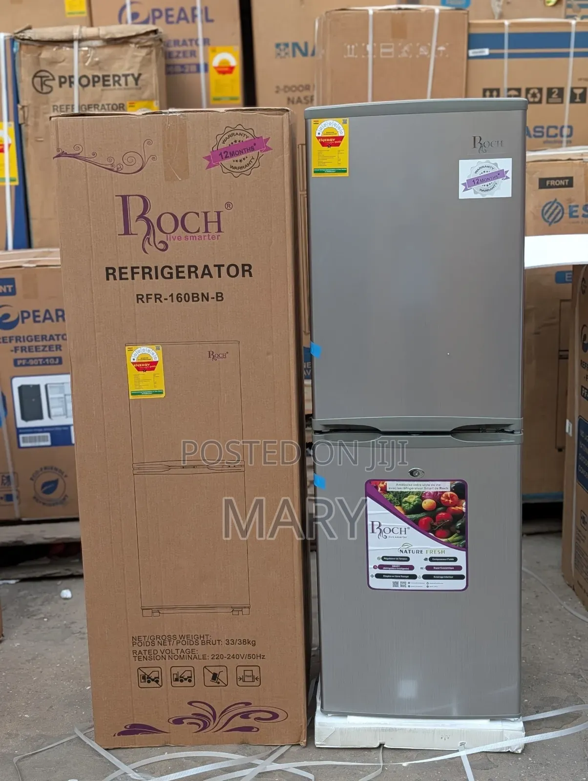 Roch 142l and 168l Double Door Fridge