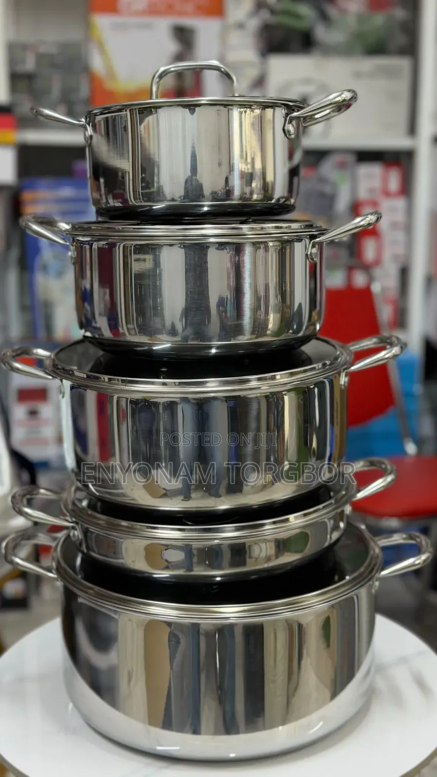 5 PCS Stainless Steel Pots
